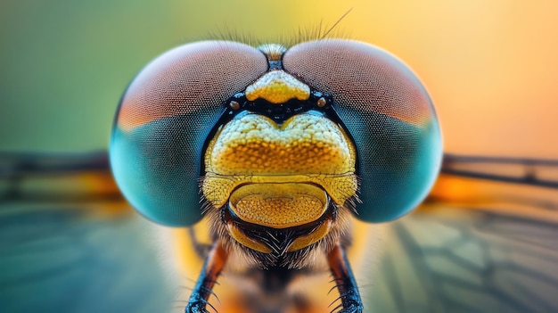 Photo closeup of dragonfly eye