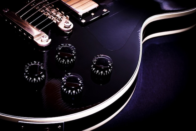 Closeup electric guitar