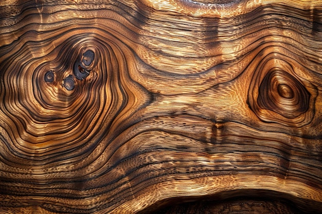 A closeup of an elegant walnut wood surface showcasing its rich grain and natural beauty the textu