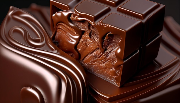 A closeup of encounter with tempting chocolate