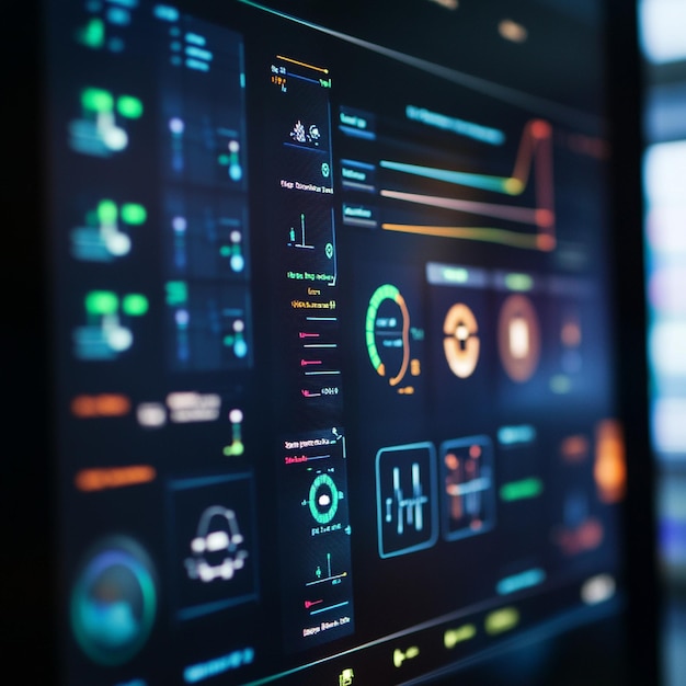 Photo a closeup of an energy management system interface with features for scheduling and automating ener