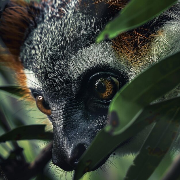 Photo closeup of exotic forest animal