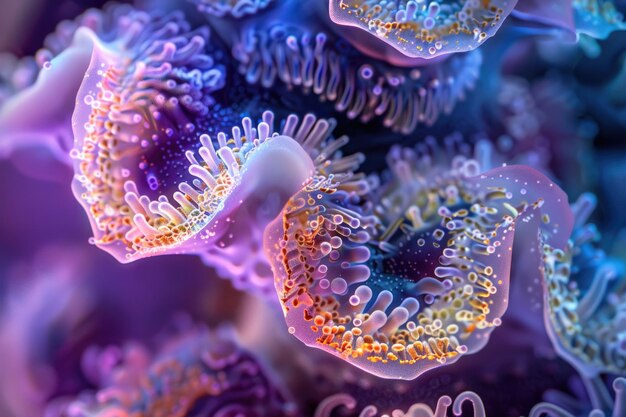 Closeup of the fascinating world of microorganisms