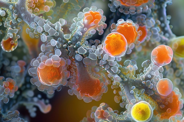 Closeup of the fascinating world of microorganisms