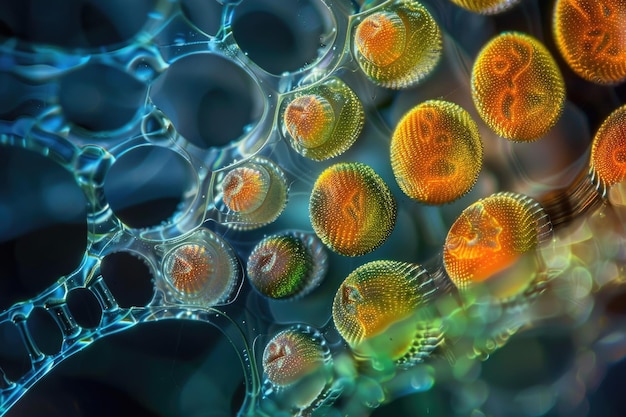 Closeup of the fascinating world of microorganisms