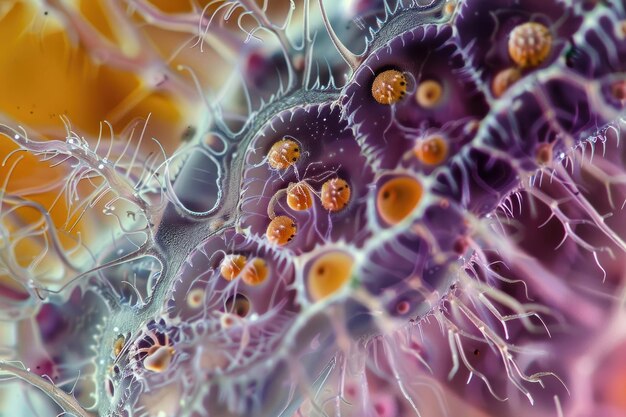 Closeup of the fascinating world of microorganisms