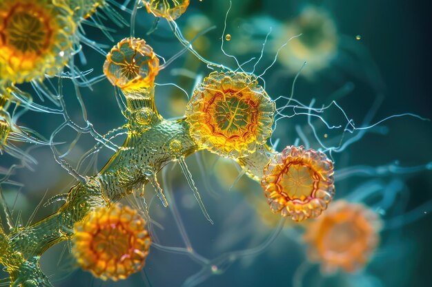 Closeup of the fascinating world of microorganisms