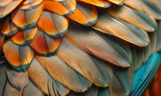 Photo closeup of feather details highlighting avian textures and intricate barbules