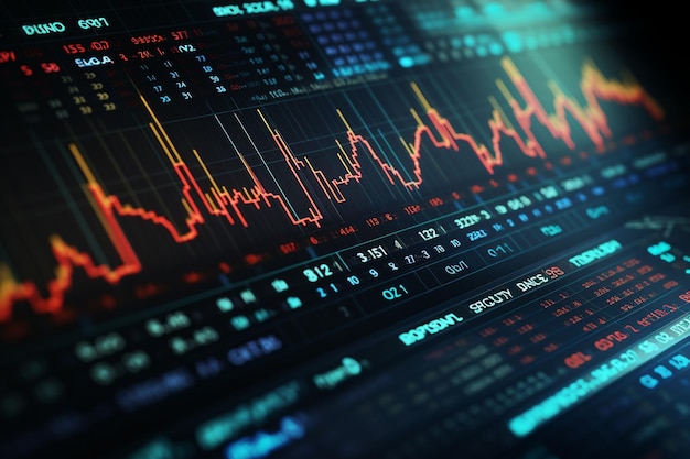 Closeup of a financial report document showing Generative ai