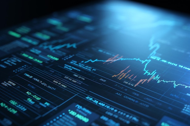 Closeup of a financial report document showing Generative ai