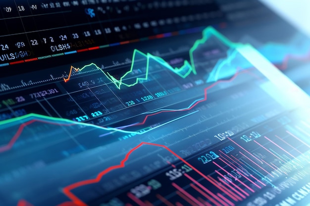 Closeup of a financial report document showing Generative ai