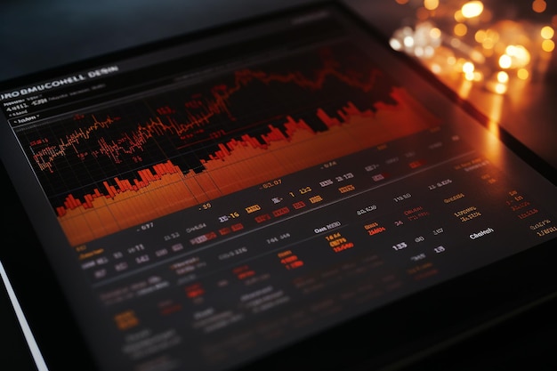 Closeup of a financial report document showing Generative ai