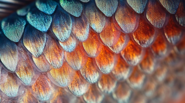 Closeup of Fish Scales Texture Background