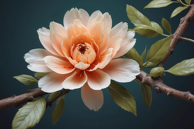 Photo closeup of flower on branch