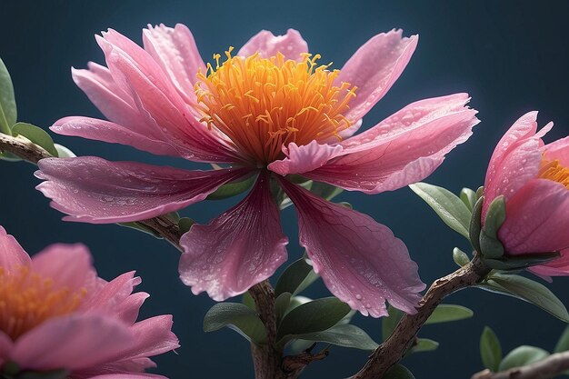 Photo closeup of flower on branch