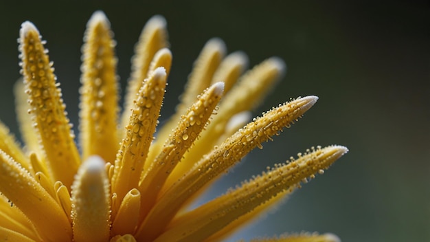 Closeup of a flower s pollen grains