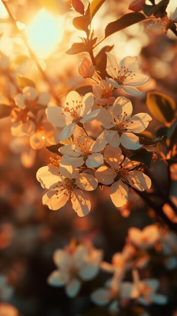 Closeup of a Flower on a Tree