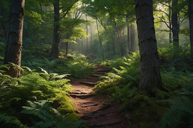 Closeup of a forest path