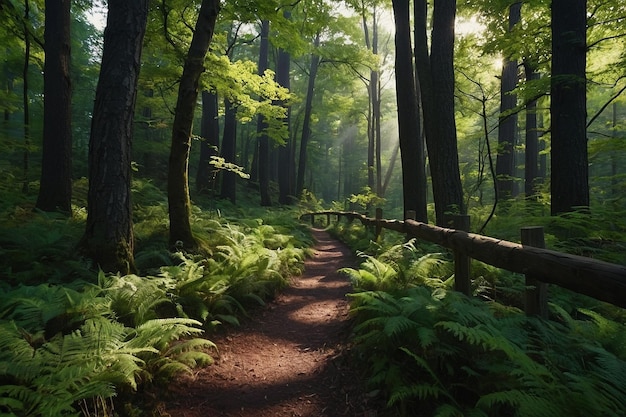 Closeup of a forest path