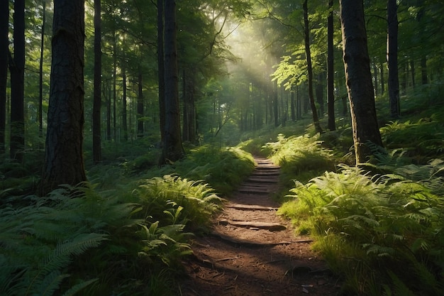 Closeup of a forest path