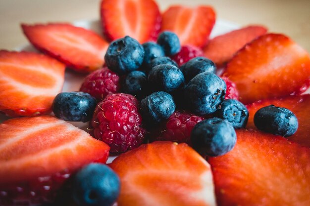 Closeup of fresh berries