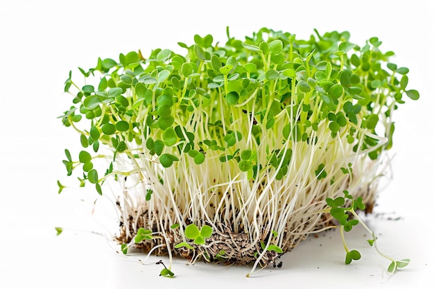 Photo closeup of fresh green sunflower sprouts