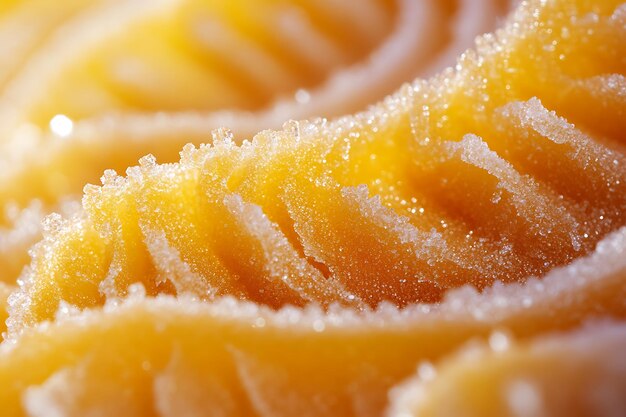 Closeup of Frozen Honeycomb Texture