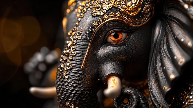 Photo closeup of ganesha statue