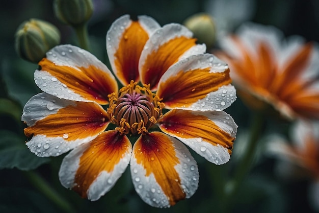 Closeup of a garden flower