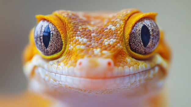 Photo closeup of a geckos eye