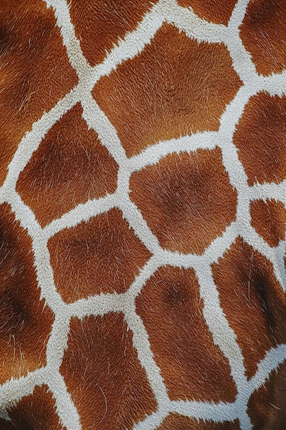 Closeup of giraffe fur