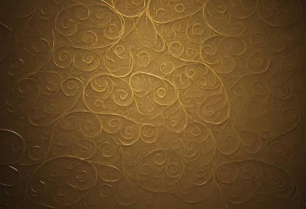 Closeup of a golden textured surface with a fractal