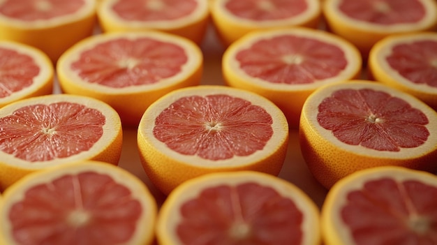 Closeup of grapefruits