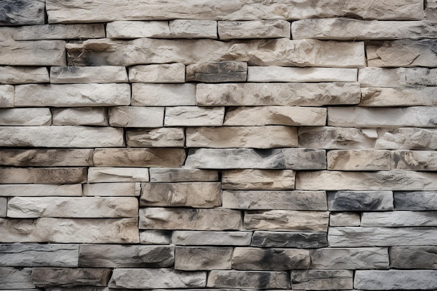 CloseUp of Grey Stone Wall Rendered in Light