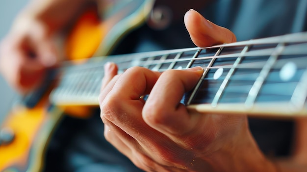 Photo closeup of hands playing acoustic guitarxaxa