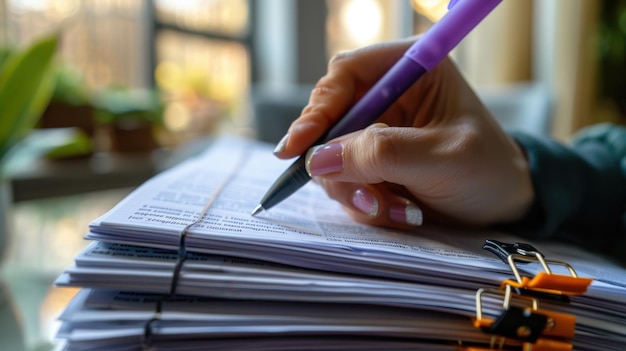 Photo closeup of a handwriting documents