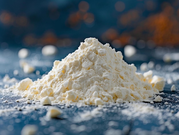 Closeup of a Heap of White Flour