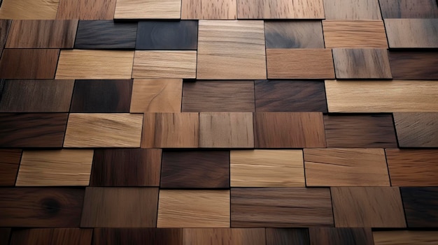 Closeup of herringbone parquet texture with natural wooden tones and patterns