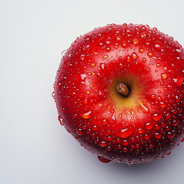 CloseUp HighQuality Image of Apple on White Background