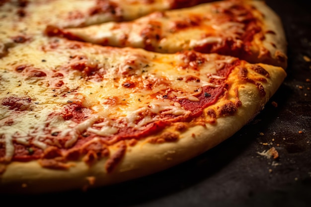 CloseUp of Homemade Thin Crust Pizza