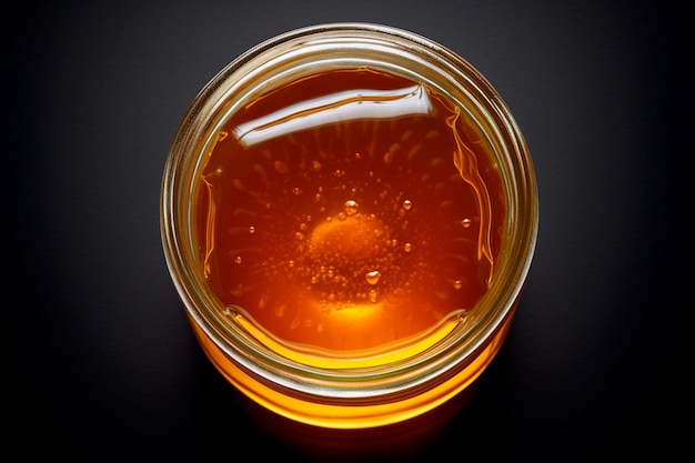 Photo closeup of a honey pot a specialized container for storing and preserving honey