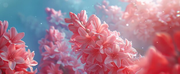 Closeup of hyacinth flower displaying vibrant textures