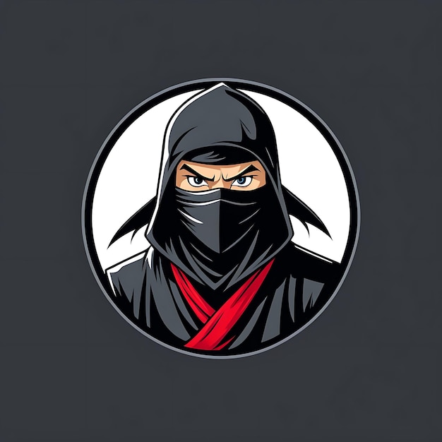 Photo closeup illustration of a ninja39s face