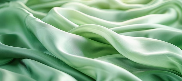 Photo a closeup image of bright green satin material with intricate details vibrant and captivating