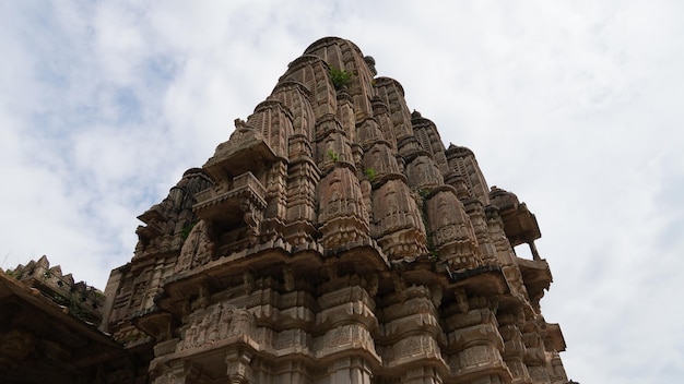 Closeup image gopinath temple of Rajasthan in the middle of the mountains