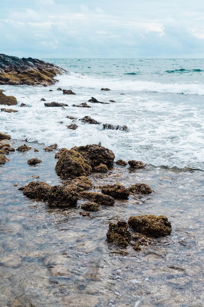 Closeup image of ocean waves