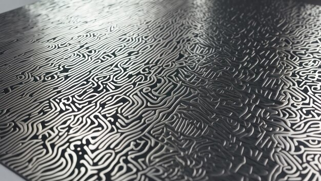 A closeup of an intricate metal texture showcasing modern design