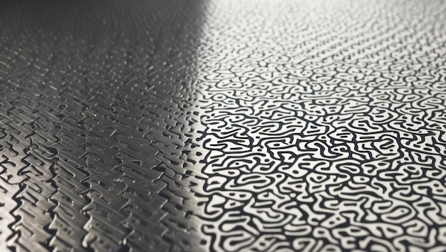 A closeup of an intricate metal texture showcasing modern design