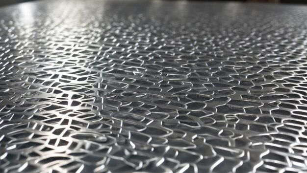 A closeup of an intricate metal texture showcasing modern design