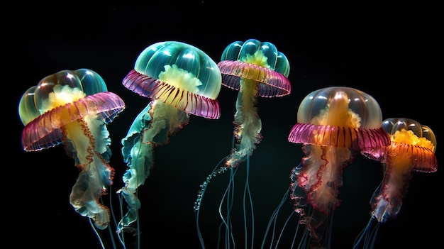 closeup of a jellyfish in the ocean